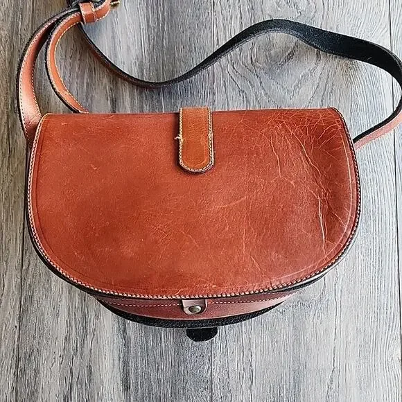 Brown Genuine Leather Equestrian Shoulder Bag Equestrian Gear made in Argentina - Picture 8 of 8